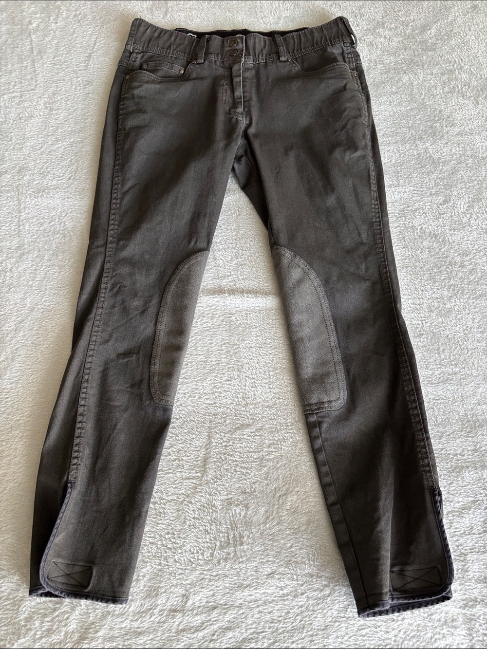 Goode Rider Charcoal Knee Patch Equestrian Riding Breeches Women’s 32R EUC